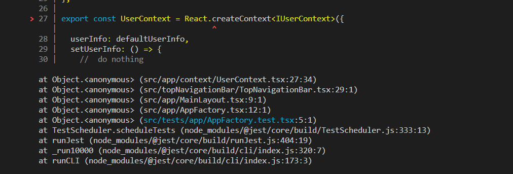 用jest测试React.createContext